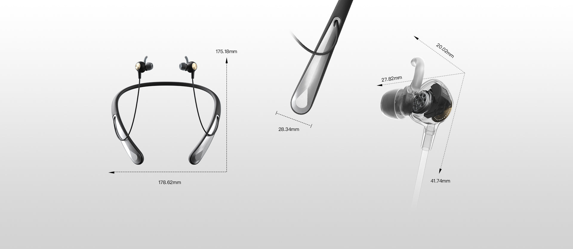 Kite 2 hearing aid dimensions