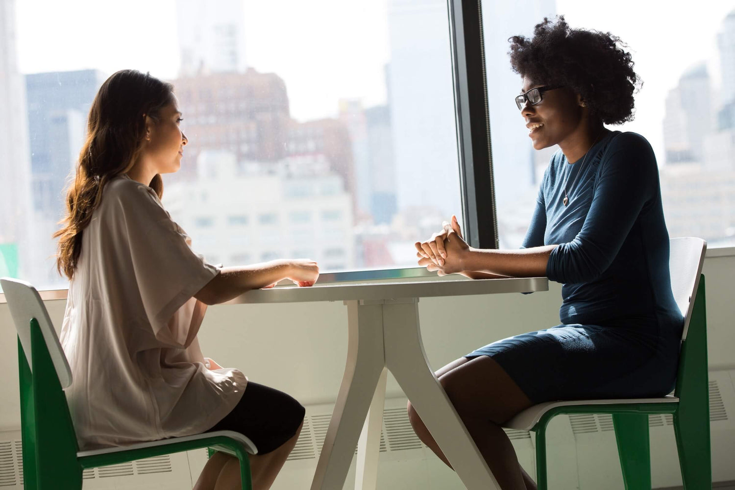 woman speaking confidently as her voice is not overwhelming